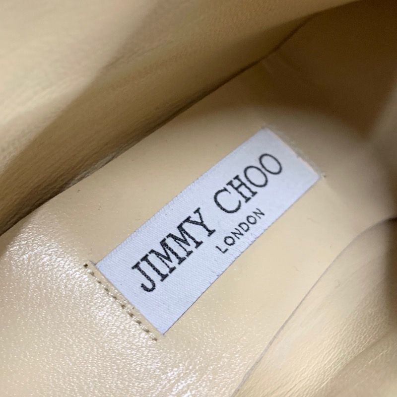 ジミーチュウ JIMMY CHOO ブーツ ショートブーツ 靴 シューズ レザー シルバー グレー グリッター チェック - メルカリ