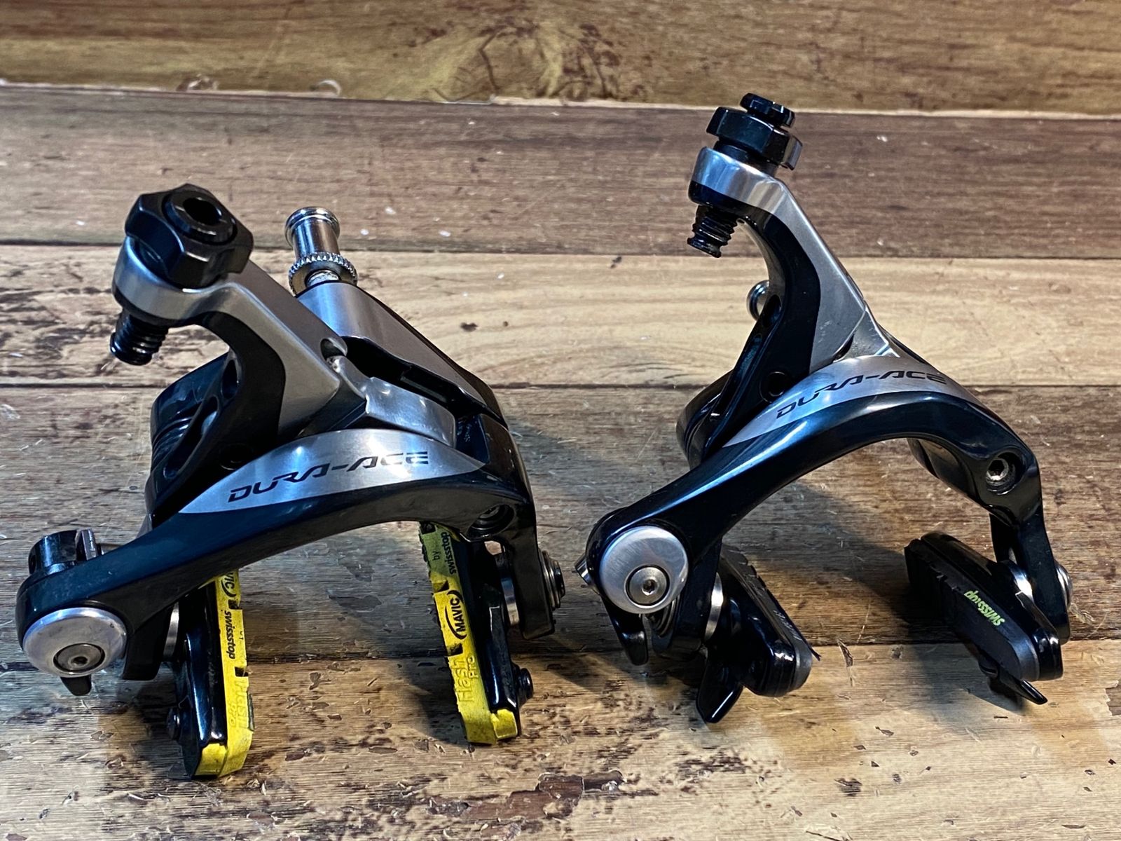 HP237 シマノ SHIMANO デュラエース DURA-ACE BR-9000 ブレーキキャリパー 前後セット ※ブレーキシュー非純正、ワッシャー欠品