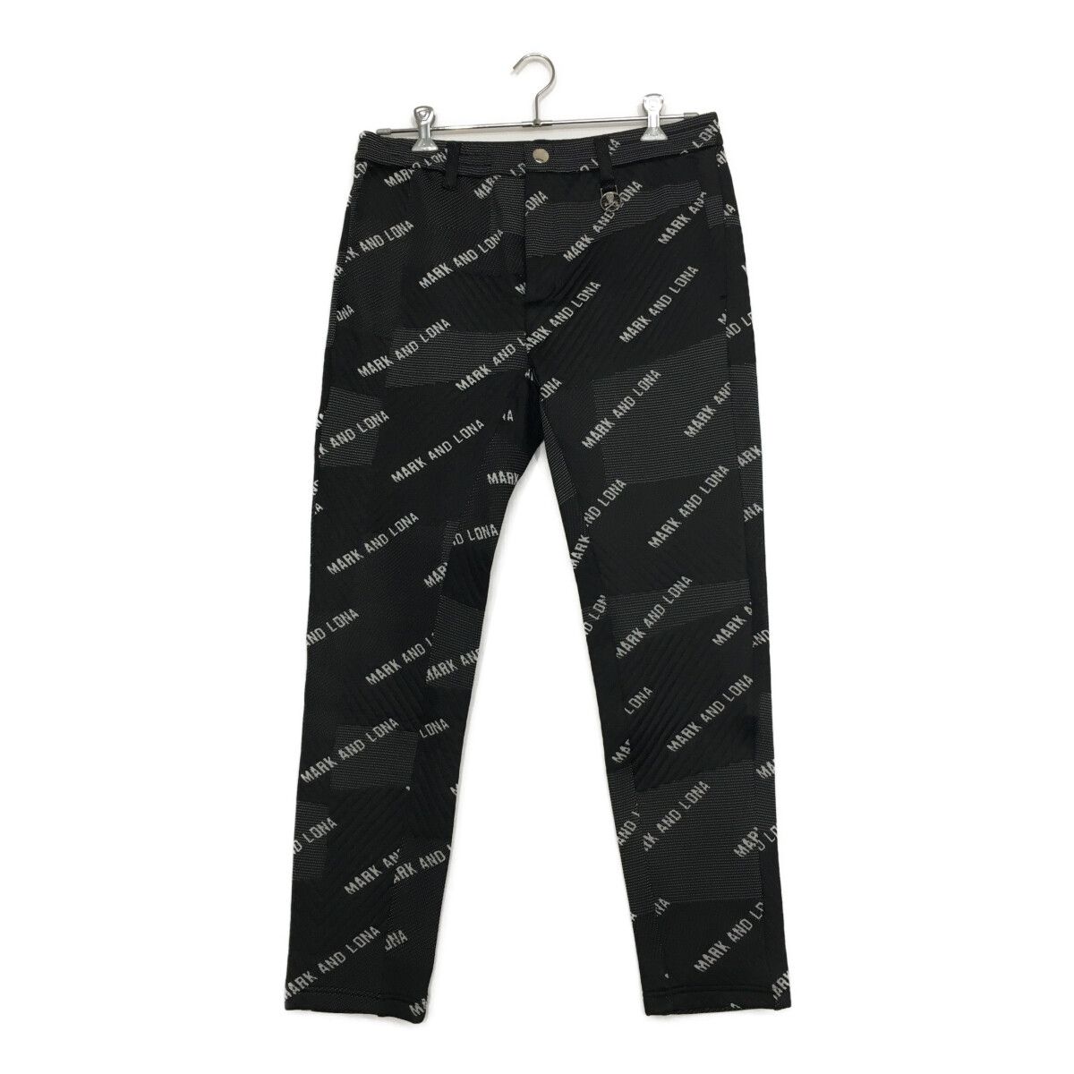 メンズ マークアンドロナ MARK-LONA パンツ 50 LL ブラック 黒 総柄 秋冬