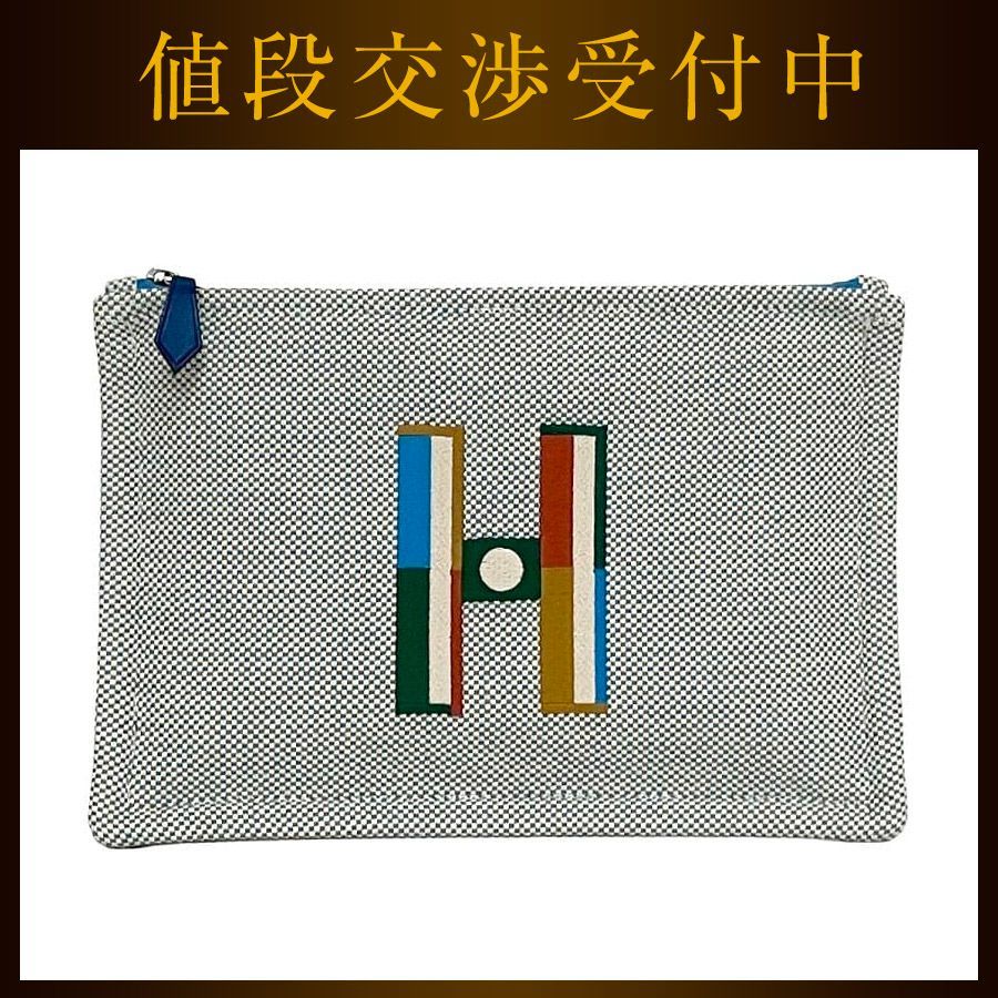 エルメス ポーチ フォーブル コーナー PM f-22934 ライトブルー