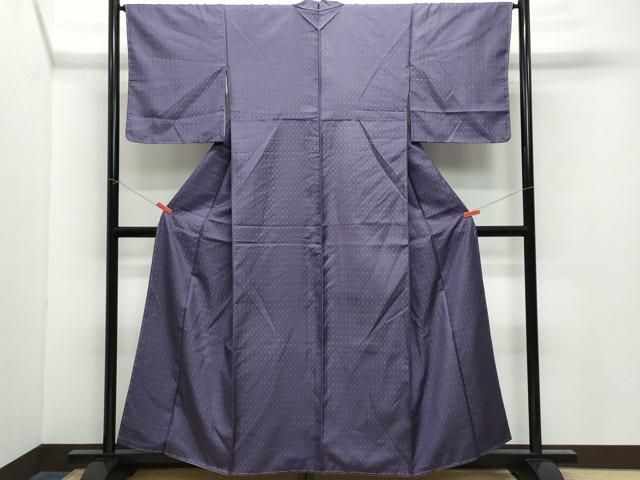 平和屋着物○上質な紬 滅紫色 正絹 逸品 CAAX4624ut