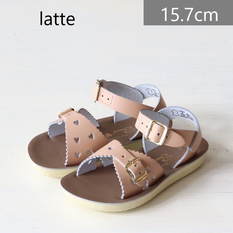 saltwater ソルトウォーター sweetheart latte size 8 15.7 cm 靴 キッズ サンダル