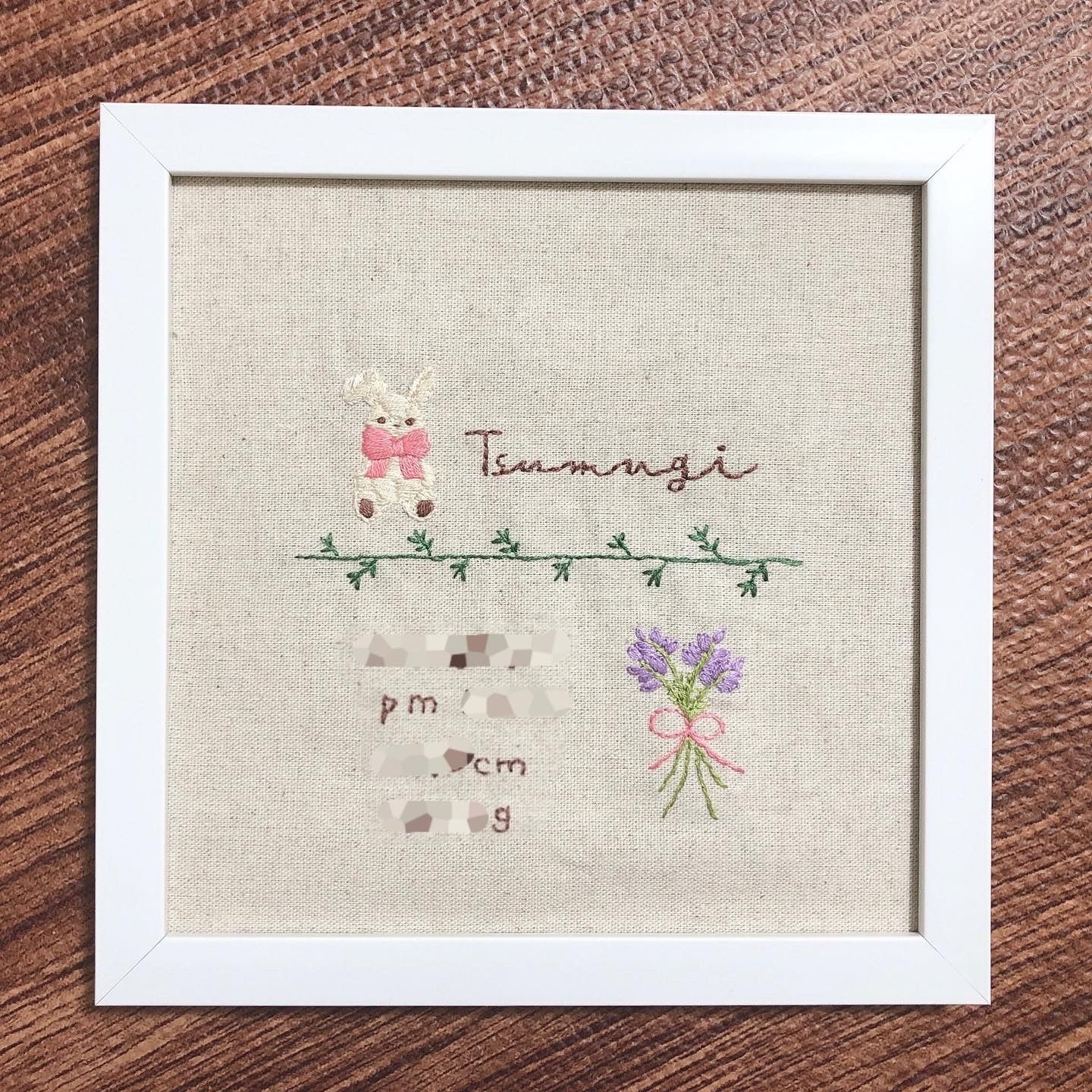 バースボード 刺繍命名書 ネームボード 名入れ オーダー バースデー 