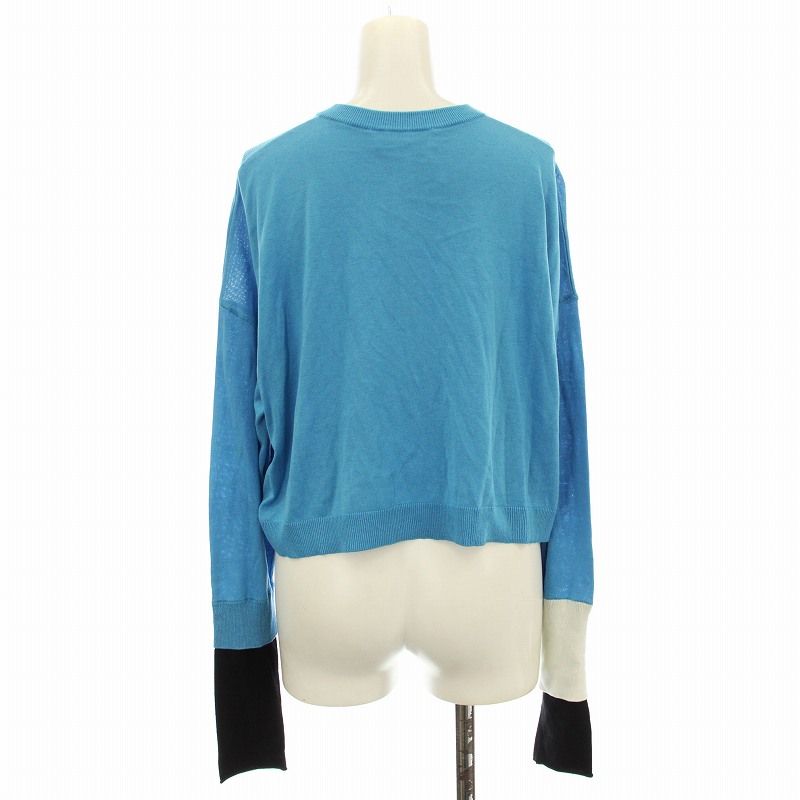 エンフォルド ENFOLD 24SS LAYERED CARDIGAN ニット カーディガン シルク混 38 水色 ライトブルー エンフォルド ENFOLD 24SS 300HS270-0930 LAYERED CARDIGAN