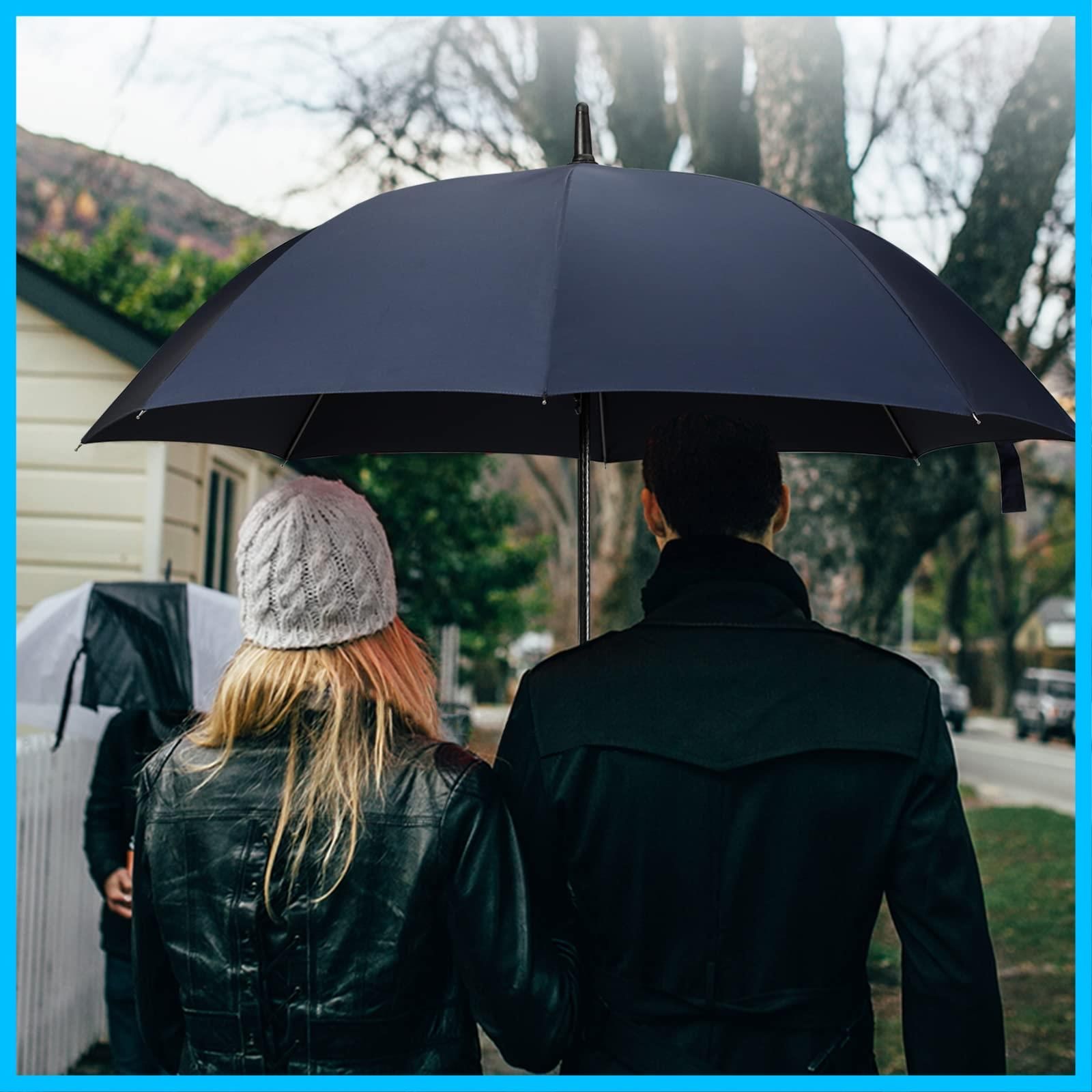 軽量 耐風 Teflon加工 丈夫 260 T高強度グラスファイバー 大きい 超撥水 自動開けステッキ傘 傘 日傘 紳士傘 レディース 晴雨兼用傘 メンズ 収納ポーチ付き 前代未聞の撥水性能大突破 Vialifer長傘