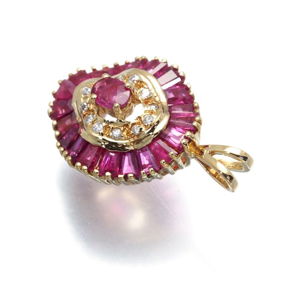 ルビー 1.90ct ダイヤ ダイヤモンド バレリーナ クラシック ペンダント  