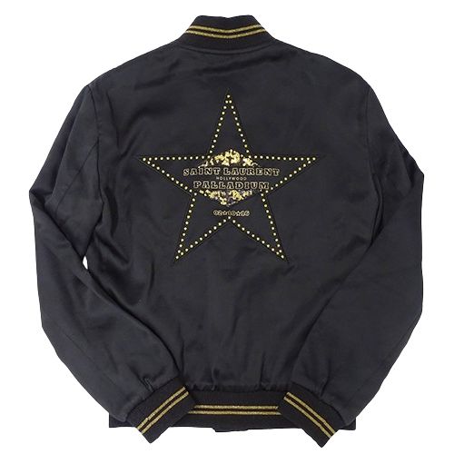 Saint Laurent ブラック スタジャン 未使用 YSL ジャケット メンズ