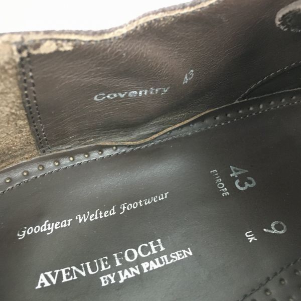 靴 AVENUE FOCH by Jan Paulsen【43/9 27.5 茶】スウェード ウイング
