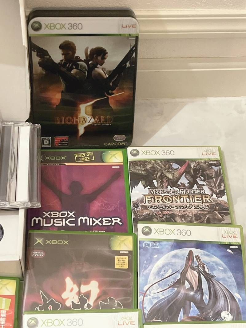 XBOX ゲームソフト カセット 大量まとめ モンスターハンター 塊魂 アドベンチャー 等 多数あり UP786_INFO