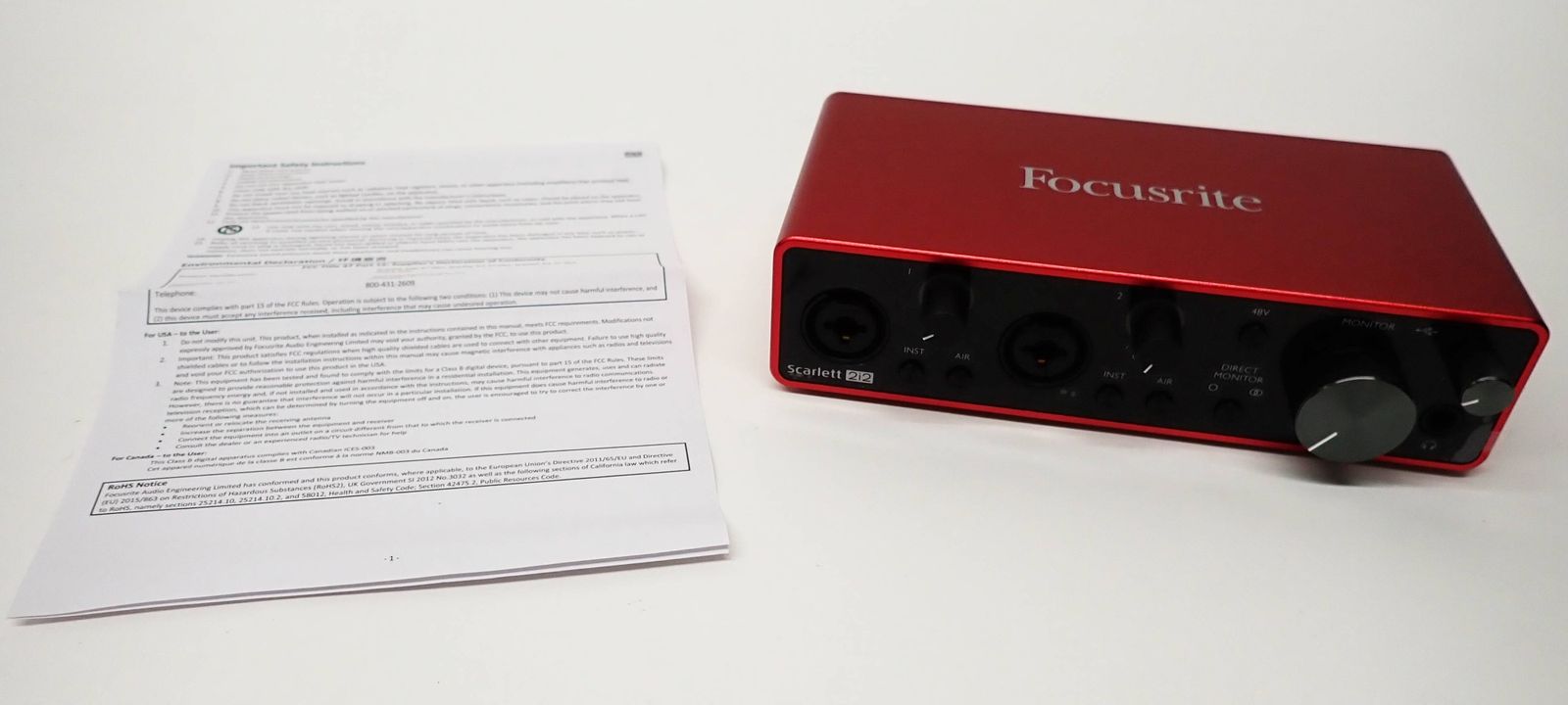 新品未使用　Focusrite Scarlett 2i2 インターフェース Focusrite Scarlett 2i2 (4th Gen) 2in 2out オーディオ