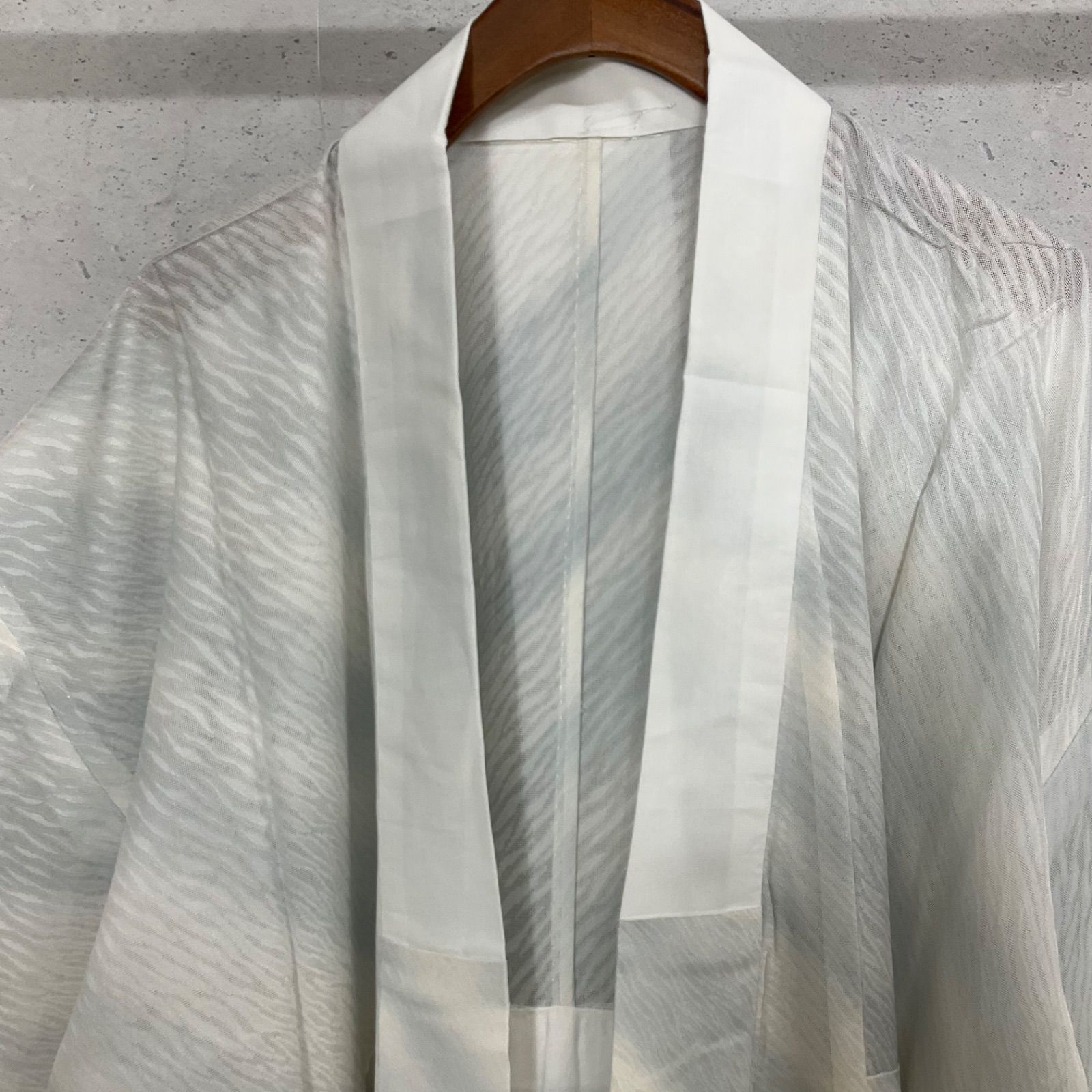 ◇kimono+one◇未使用同然◇夏物単衣◇夏長襦袢◇居敷当て付き◇正絹