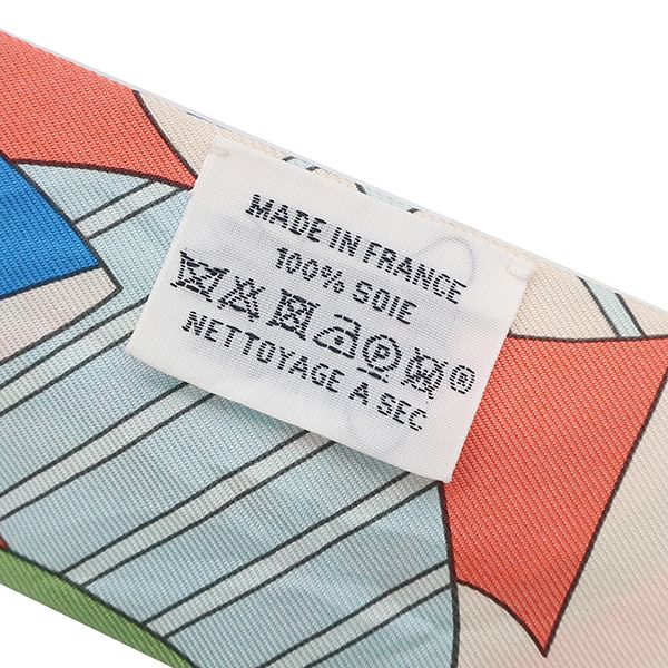 エルメス HERMES スカーフ ツイリー シルク ベージュローズ