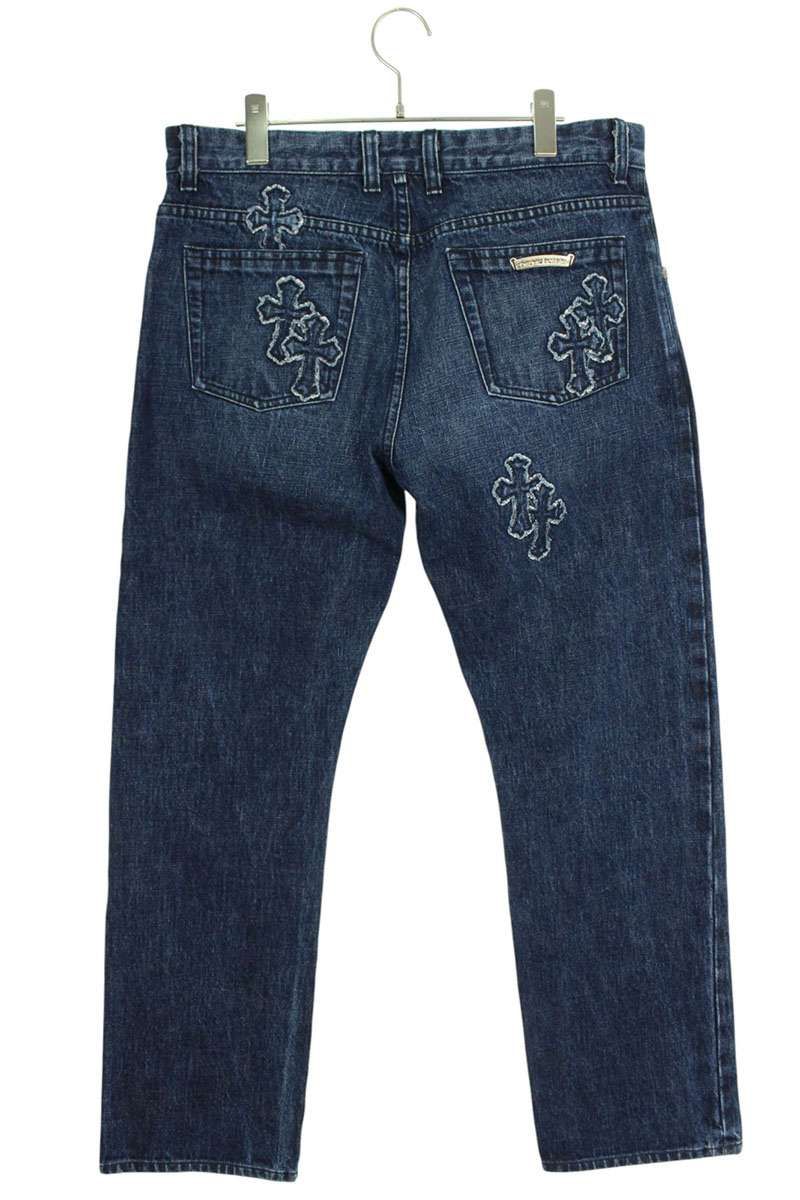 クロムハーツ JEAN STRTLG FBRC デニムクロスパッチデニムパンツ クロムハーツ JEAN STRTLG FBRC デニムクロスパッチデニムパンツ