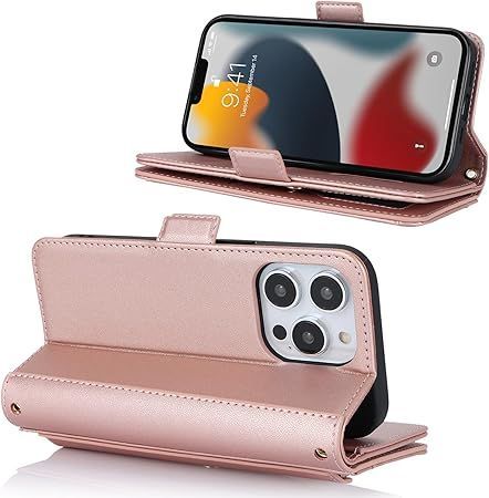 iphone13Pro ケース ショルダー 財布 カードケース 兼用 落下防止 | iPhone 13 Pro 6.1（2021）ケース 手帳型 iPhone 13 Pro スマホ 携帯 用 ケース ショルダー  クロスボディ 肩掛け 首かけ 斜めがけ ショルダー ケース 背面ポケット付き iPhone 13 Pro 財布型 iPhone 13