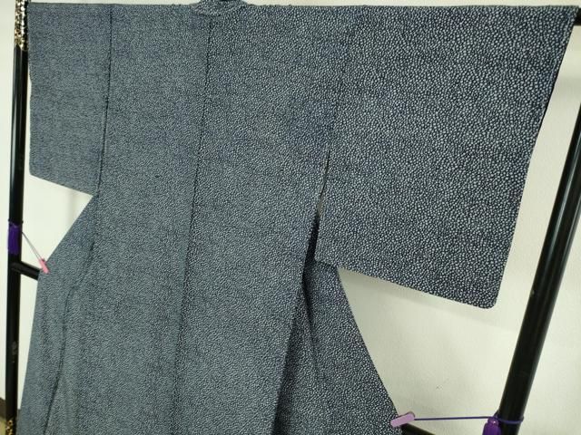 平和屋本店□極上 藍造り国選定無形文化財 藍師・佐藤昭人 小紋 霰文 