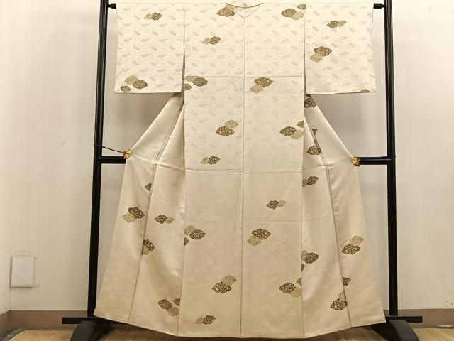 単衣 小紋 華やかな花模様 曙色 縮緬 K-5254 単衣 小紋 華やかな花模様 曙色 縮緬 K-5254 着物 きもの kimono