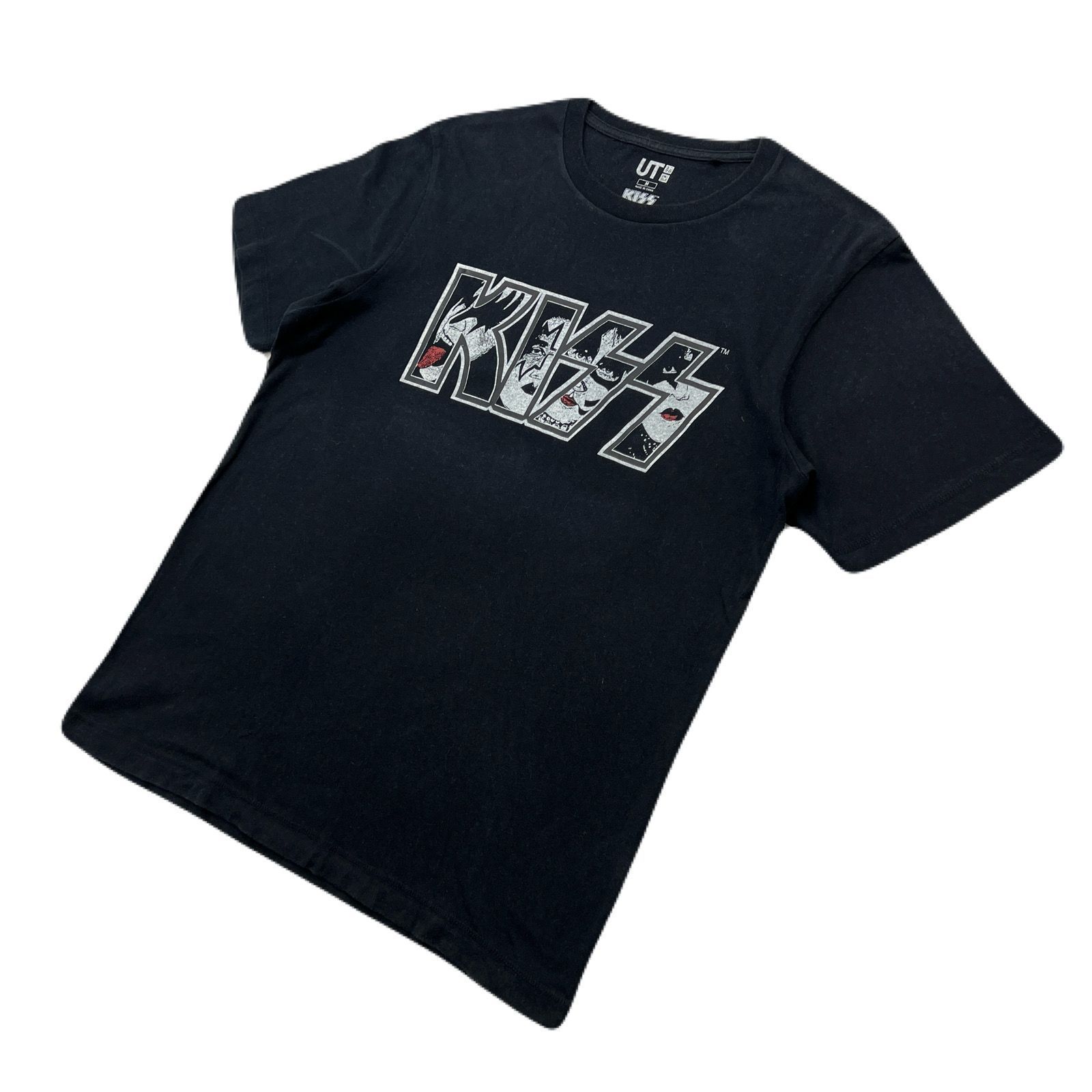 ユニクロ UT × KISS キッス ブラック 胸ロゴ Tシャツ 半袖 【 胸に 