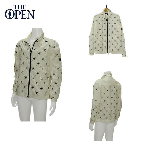 訳あり ジ・オープン THE OPEN メンズ 春秋 防風 ストレッチ 撥水 モノグラムプリント ブルゾン サイズ52(LL) 171-52310b-52a