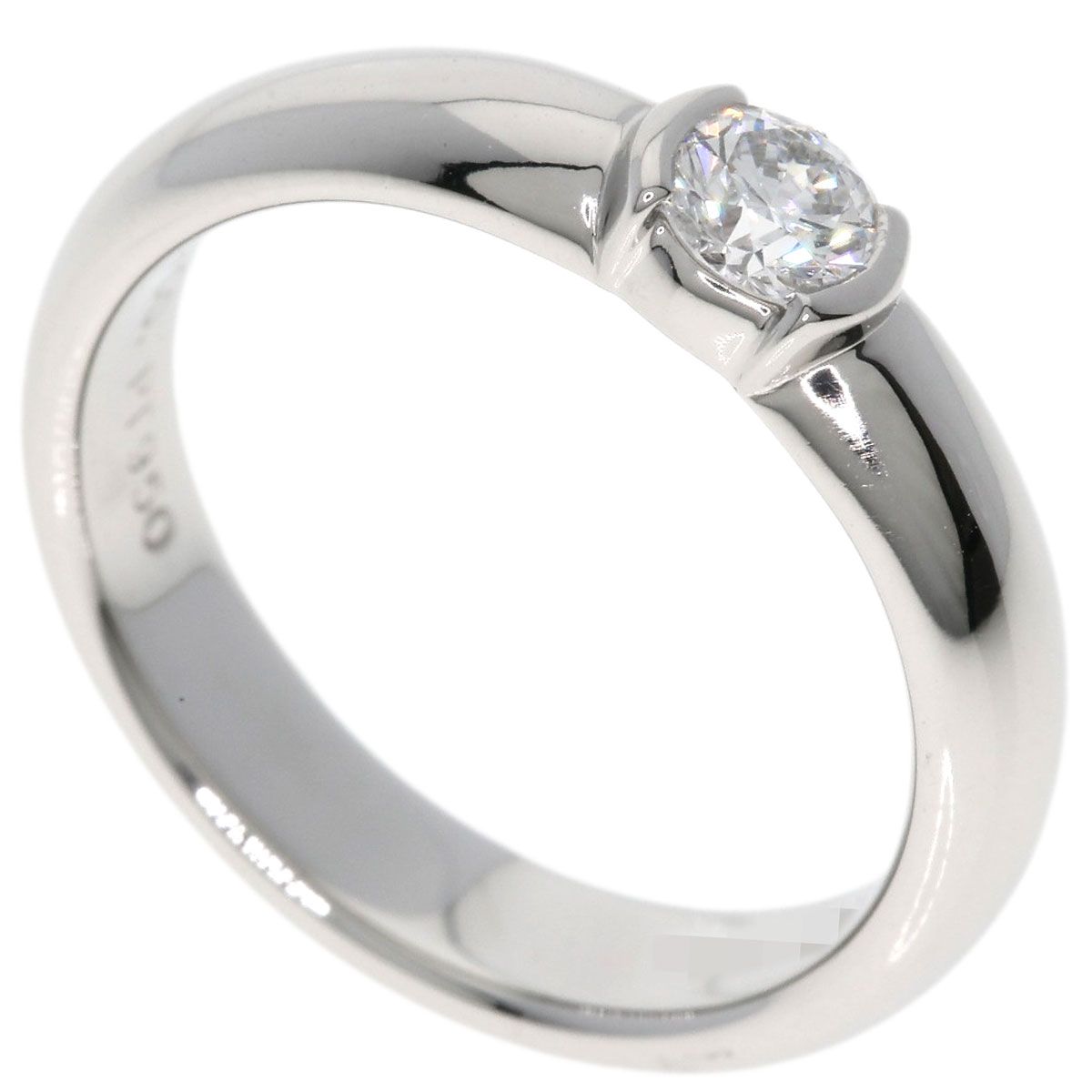 TIFFANY-Co. ティファニー ドッツ ソリティア ダイヤモンド リング 指輪 PT950 レディース