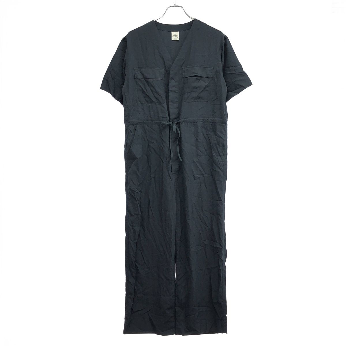 OUTDOOR アウトドア 25SS ダブルポケットVネックオールインワン ジャンプスーツ 25-030-074-3161 ネイビー系 F