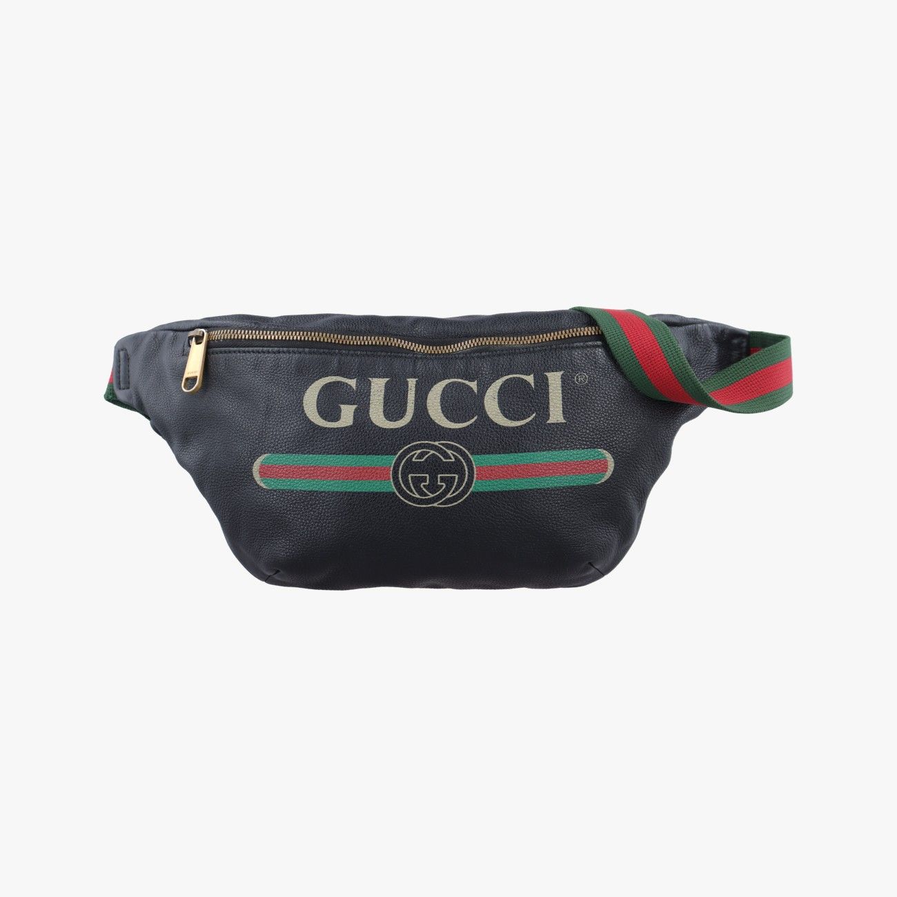 グッチGucciグッチプリントブラックレザー530412A027631711