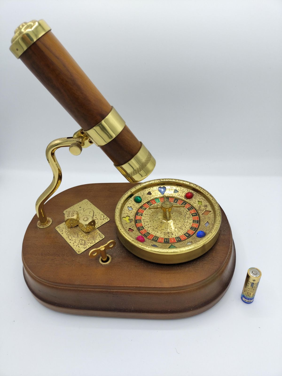 オルゴール 万華鏡 音楽 楽器 ルーレット 回転 置物 年代物 レア