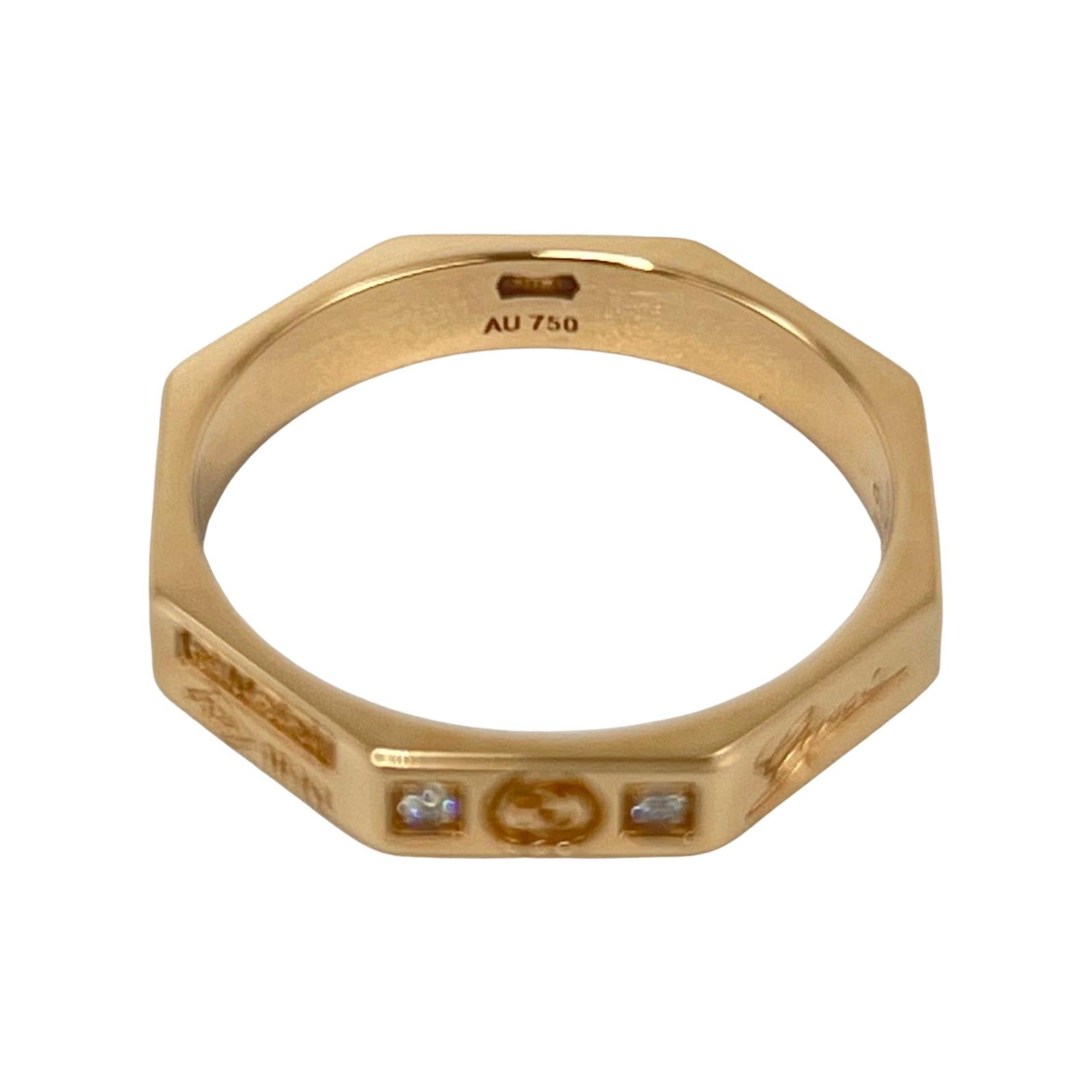 [中古]グッチ オクタゴナルリング 750WG K18WG 12号　指輪 楽天市場】グッチ オクタゴンリング #12 リング・指輪 K18ピンク