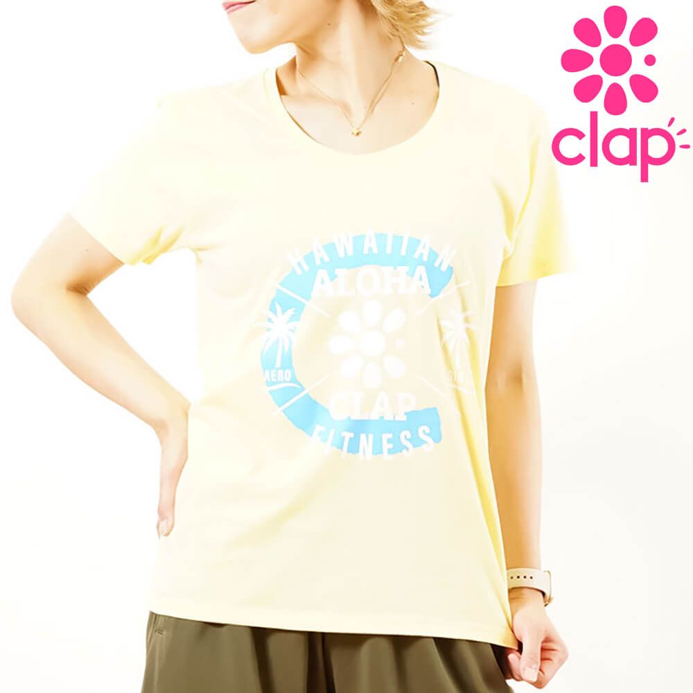 新品 クラップ フィットネス ウェア clap クラップ フィットネスウェア レディース 半袖 Tシャツ アロハ CLAP ALOHA CLAP SLIM Tee スリム フィットトップス 新作 トップス