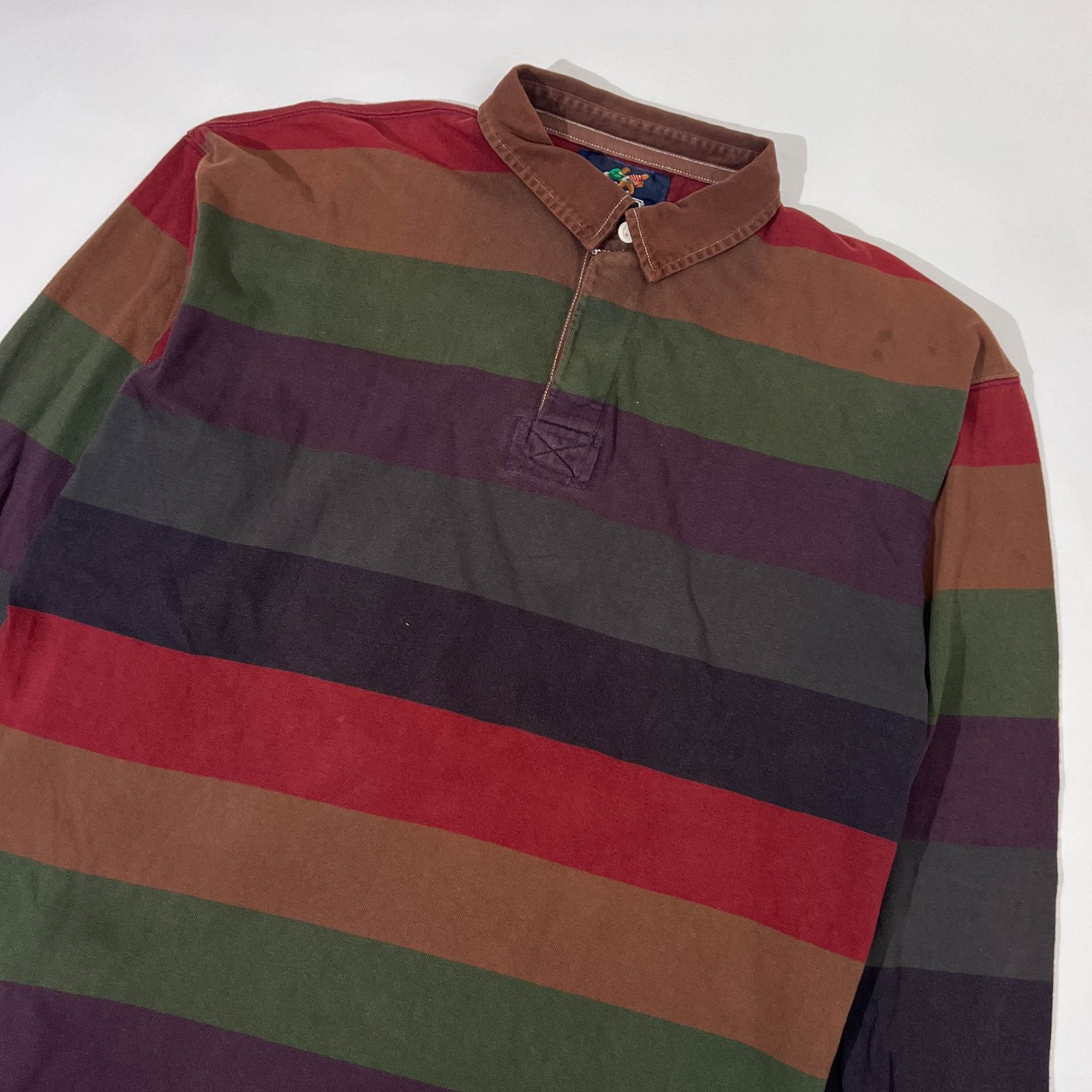 90s LANDS´ END ランズエンド ボーダー ラガーシャツ ポロシャツ