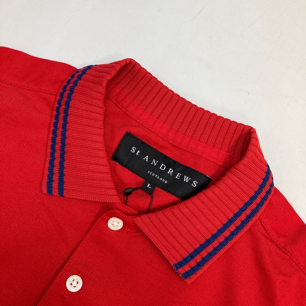 ST ANDREWS レッドポロシャツ Lサイズ サイズ：L ST ANDREWS セントアンドリュース 半袖ポロシャツ
