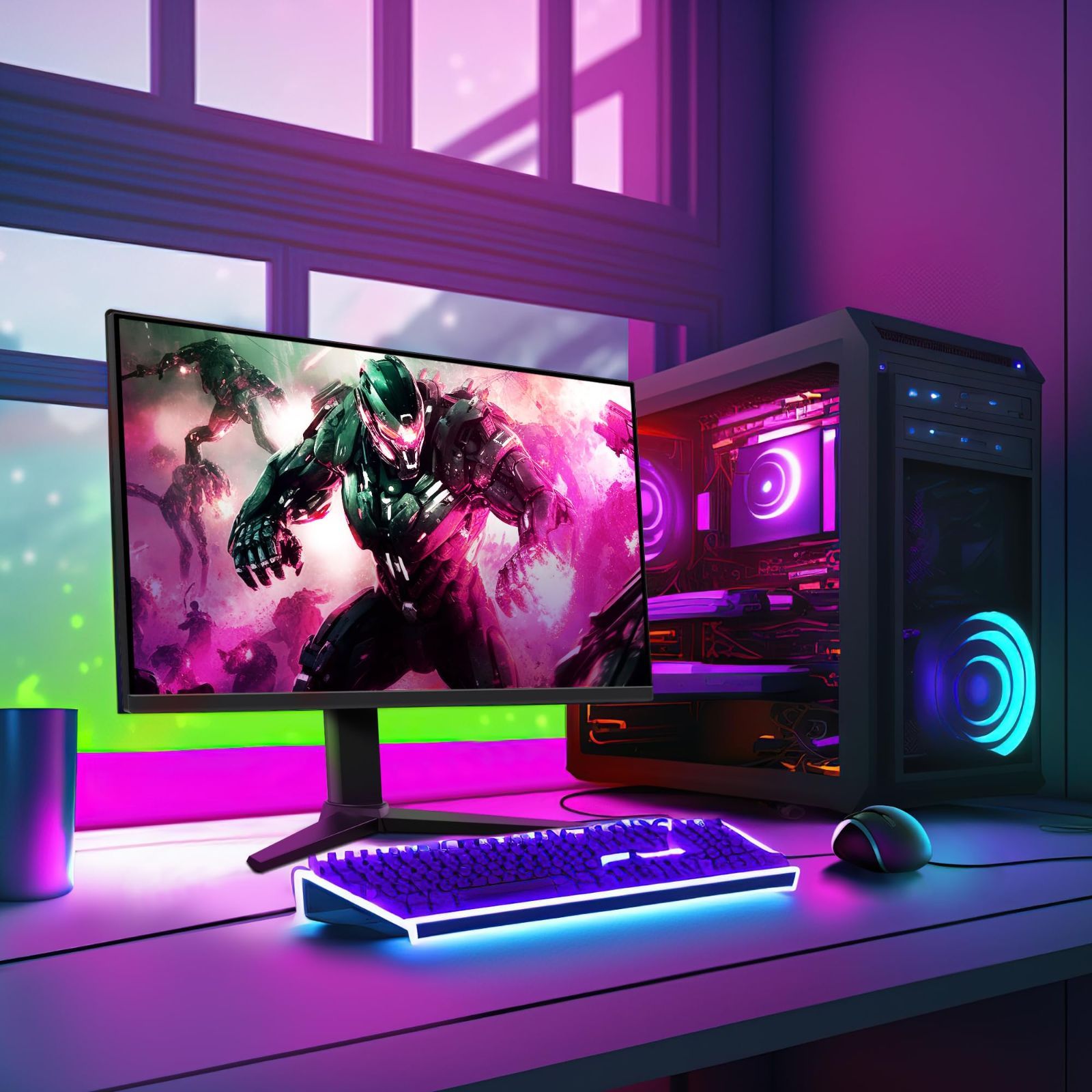 ブラック スピーカー内蔵 165 Hz 24インチ 応答速度1 ms sync Adaptive VESA規格対応 1080 p FHD ゲーミングモニター ベーシック