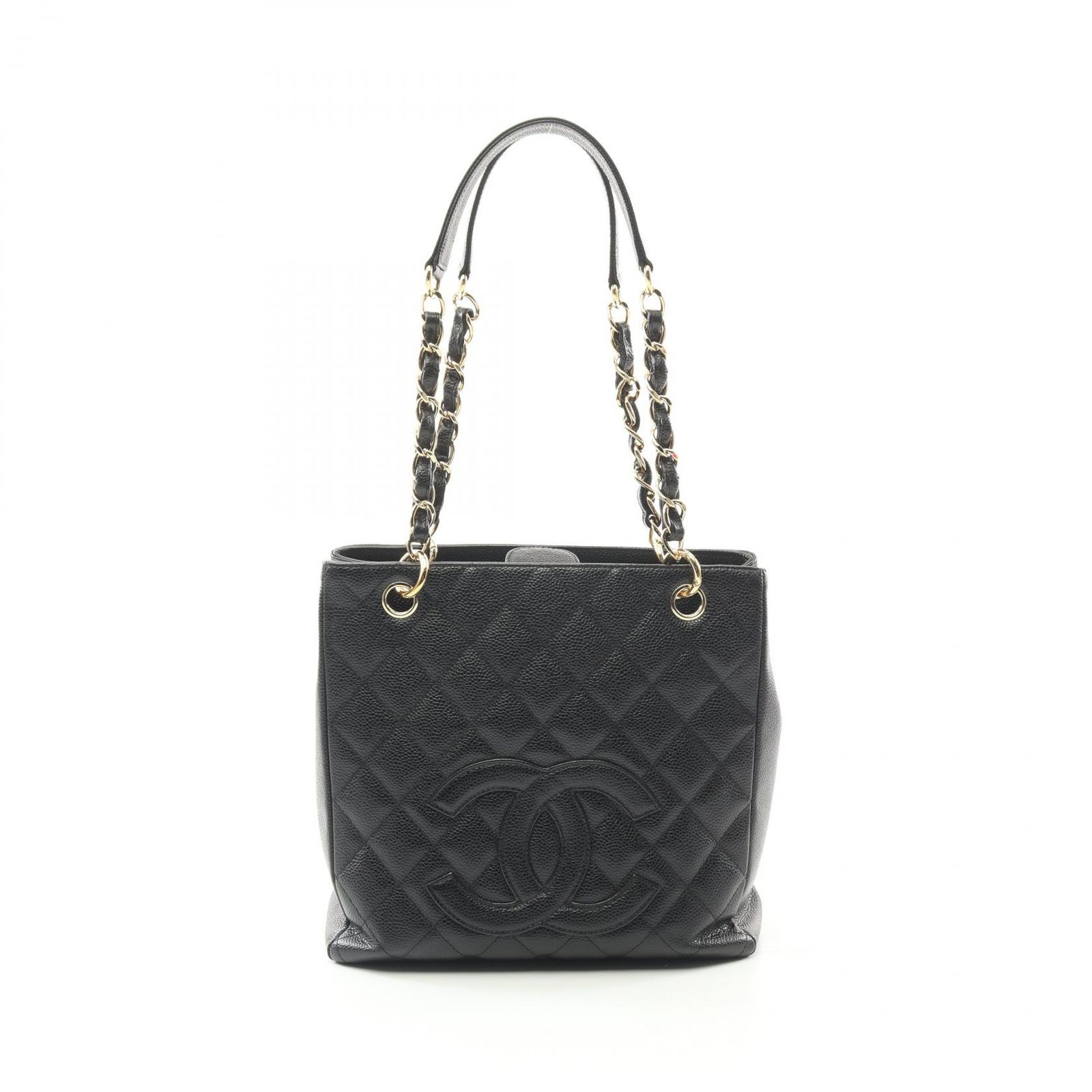 シャネル CHANEL トートバッグ マトラッセ PST ブラック レザー PSTトート レディース Used A