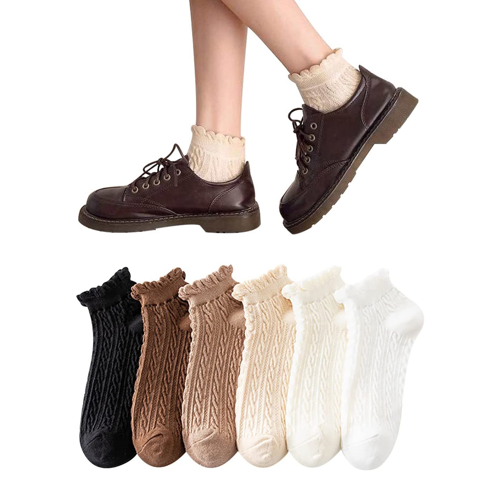 通気性 ショートソックス 婦人用 無地 スニーカー くるぶしソックス 夏用 フリル靴下 女性 綿 レディース 女子 レディース くつした おしゃれ くつ下 可愛い 5足|6足セット 春夏 かわいいソックス 蒸れない22-25㎝ くるぶし 靴下 DAMILY