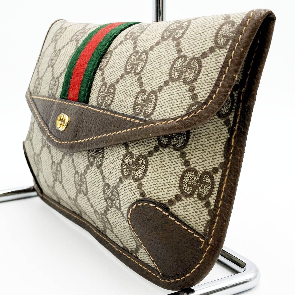 美品 GUCCI グッチ GG柄 オールドグッチ ポーチ クラッチバッグ 小物 