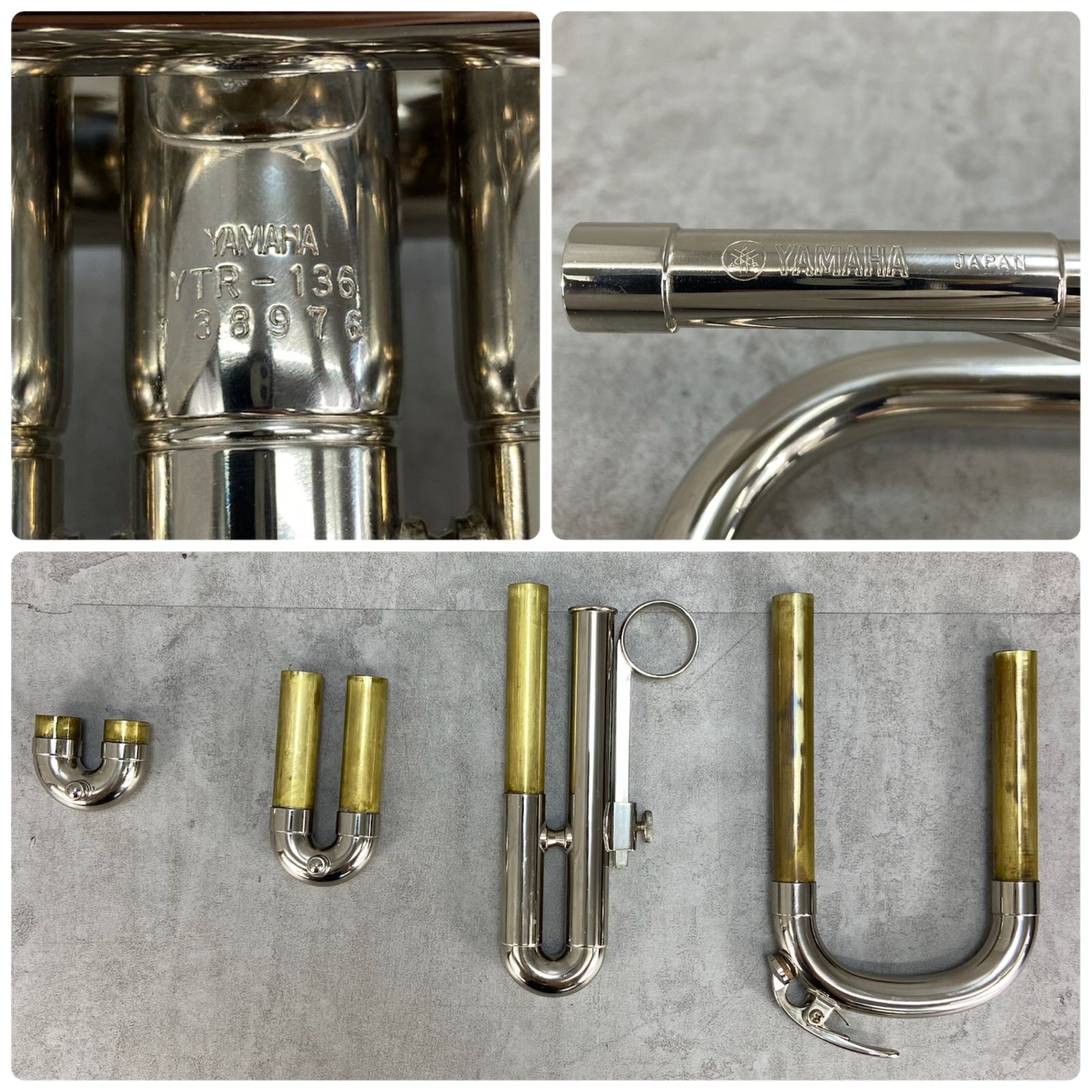 YAMAHA YTR-136 B♭トランペット trumpet 管楽器 Mボア ニッケル
