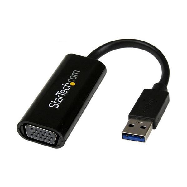 USB 3.0 - DVIアダプタ - マルチモニタ 外付けグラフィックカード StarTech.com スリムタイプUSB3.0-VGA変換アダプタ マルチディスプレイ対応 USB32VGAES 1個