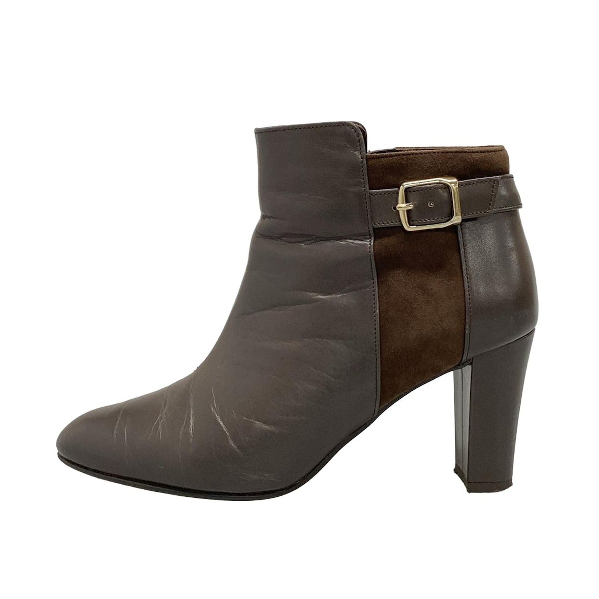 DIANA ダイアナ ショートブーツ 23 レディース - ダークブラウン レザー