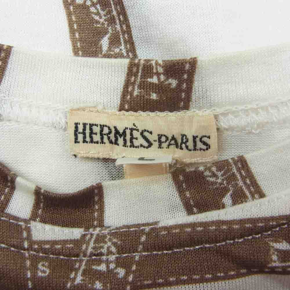 HERMES エルメス Tシャツ マルジェラ期 ボルデュック クロップド リボン HERMES エルメス Tシャツ マルジェラ期 ボルデュック クロップド