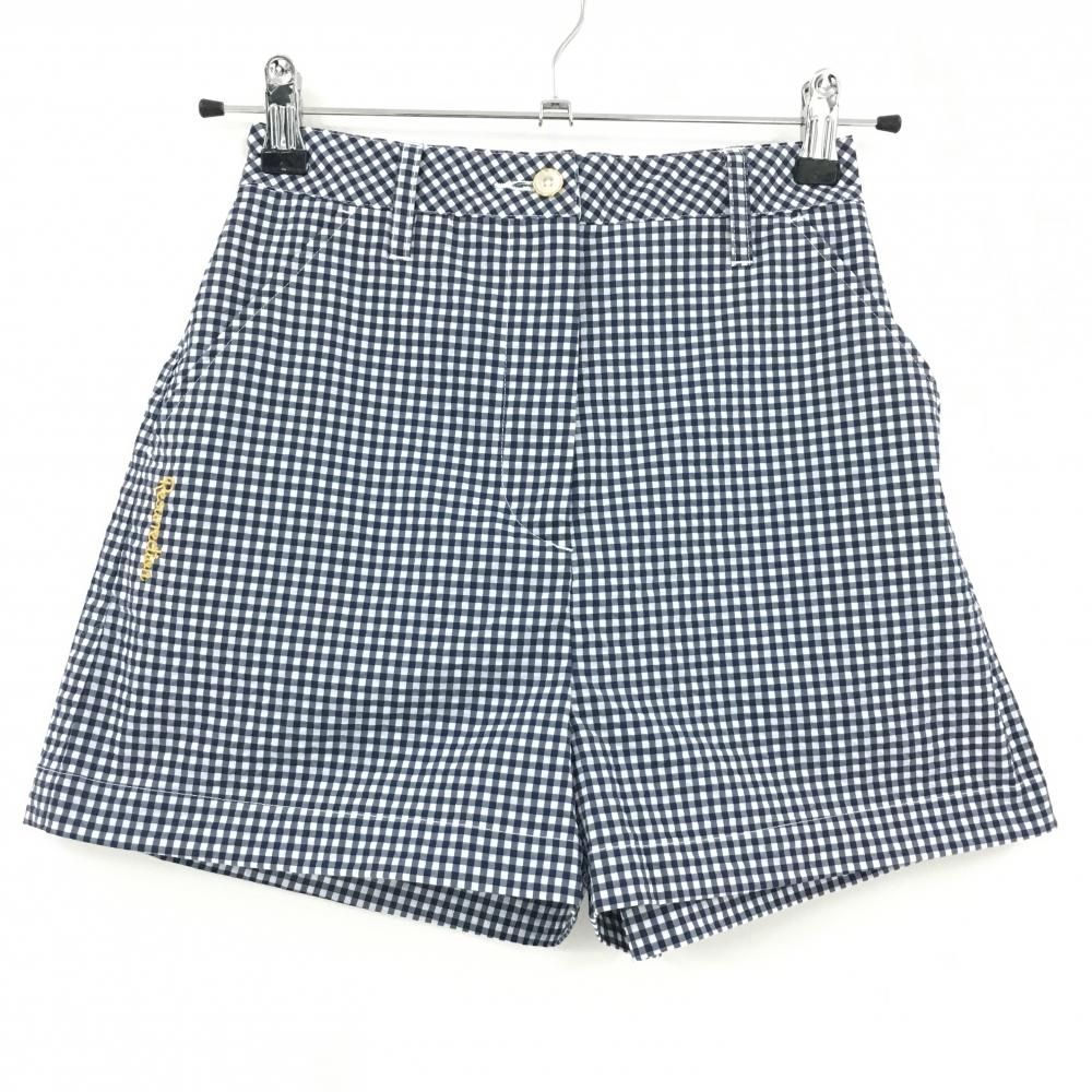 超美品】レザレクション ショートパンツ 白×ネイビー ギンガム