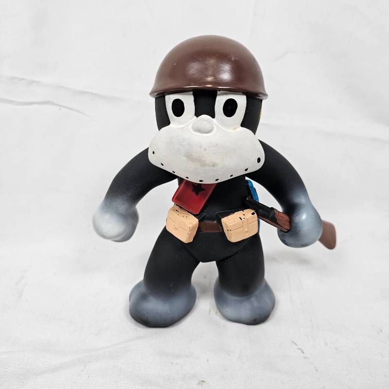 希少】マルサン 1969 のらくろ ソフビ人形 二等兵 昭和レトロ 絶版 