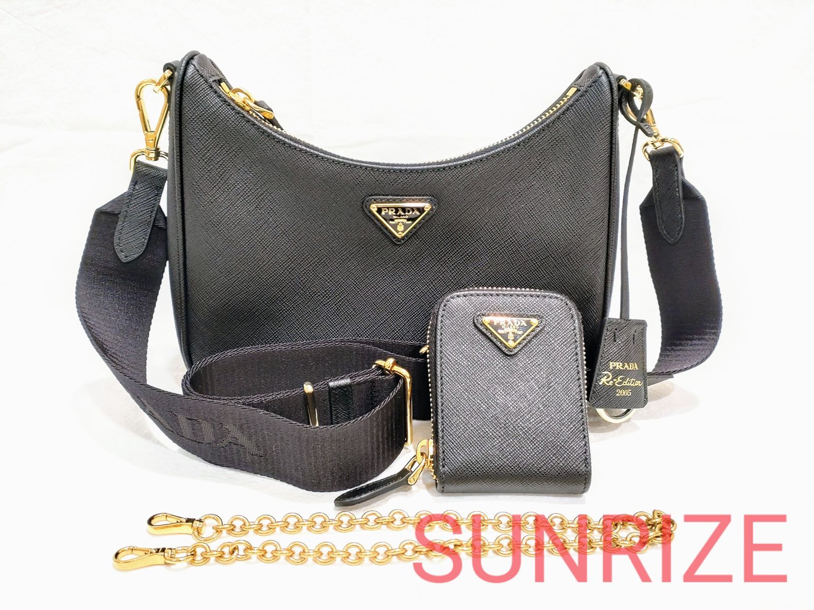 PRADA プラダ Re-Edition 2005 サフィアーノレザー バッグ【B1643