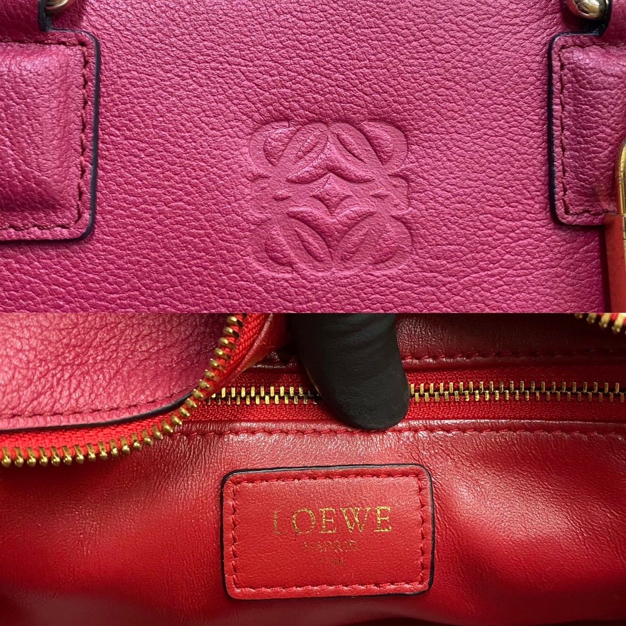 〈仕様〉美品　※ ロエベ※ LOEWE  アマソナ　ハンドバッグ  ピンク