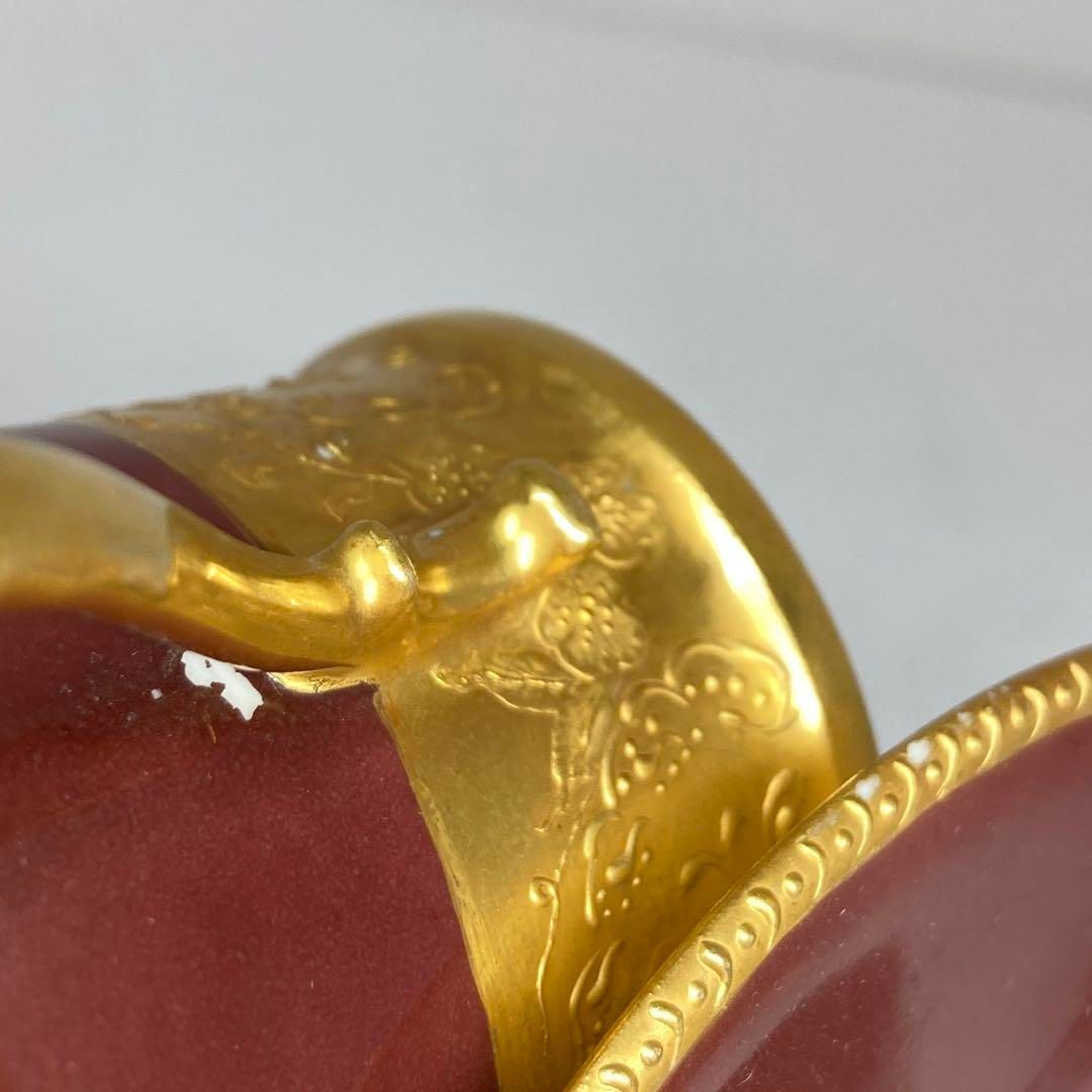 E.S.1895アンティークフランス製金彩カップ-ソーサー東H5-1127