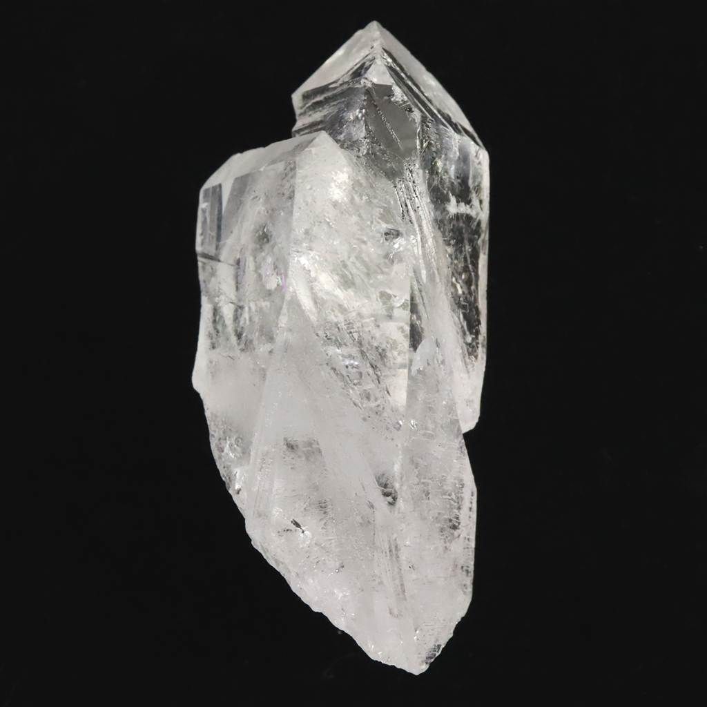 ブラジル産 エッジドクォーツ 蝕像水晶 原石 レインボー ツイン 60.25g 榎本通商48329