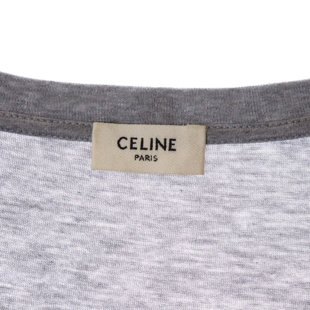 コリン セリーヌ フロッキー ロゴ クルーネック ニット CELINE (セリーヌ) フロッキーロゴ クルーネック 半袖Tシャツ