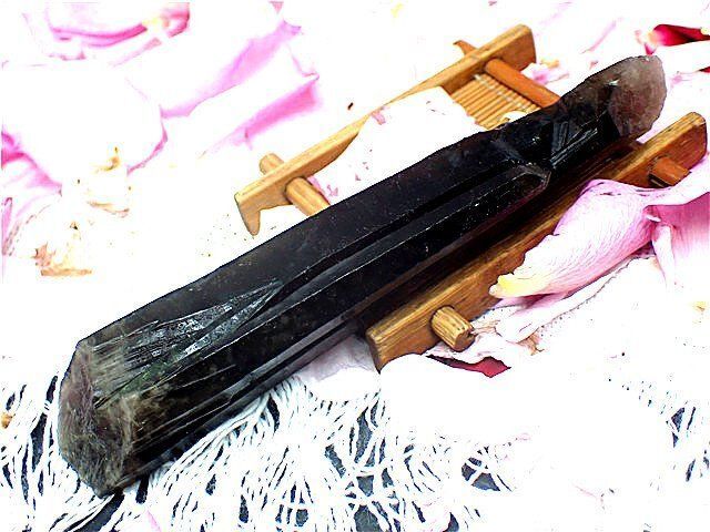 AAA級【魔除け】◇天然モリオン(黒水晶）原石 B85C3/34C07A