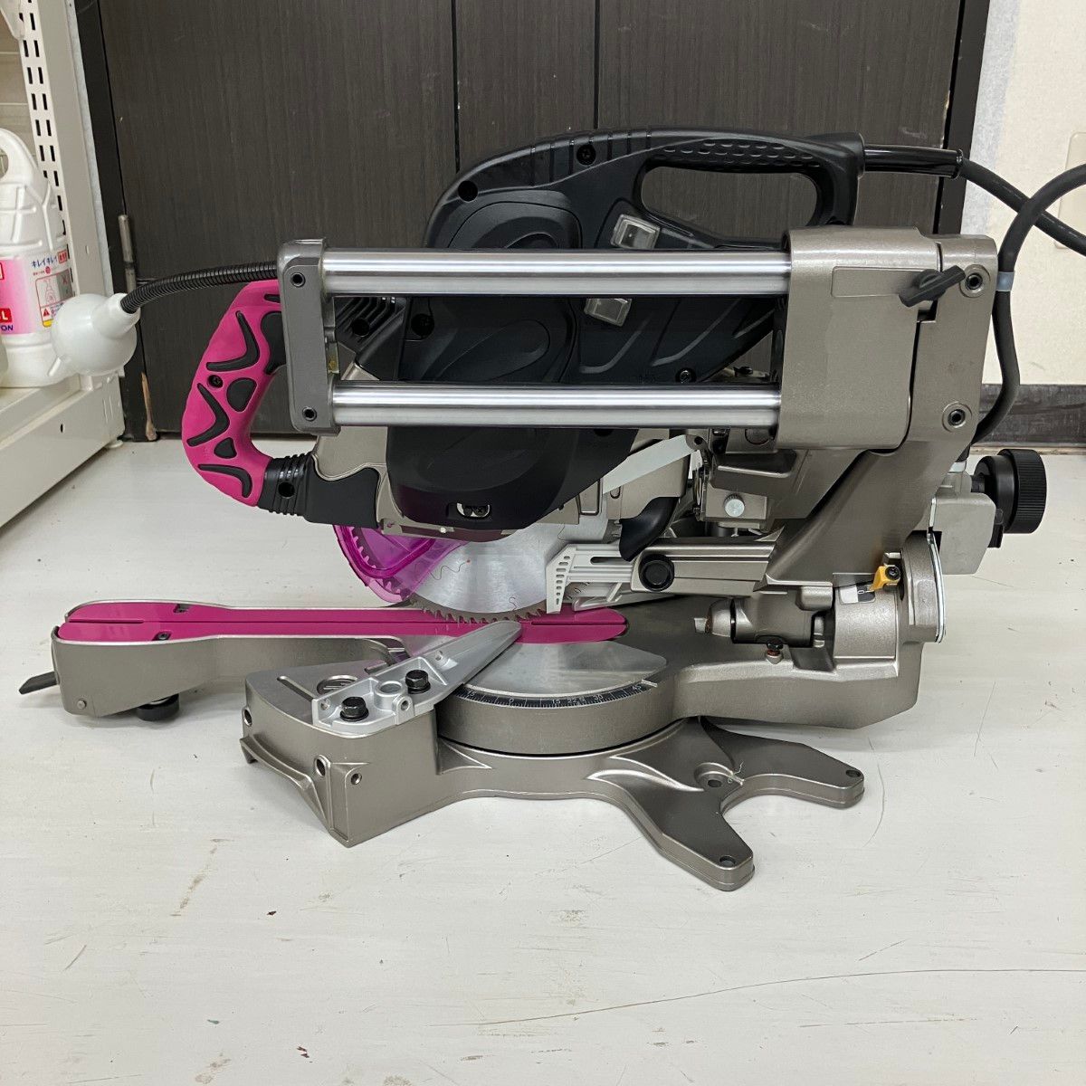 ЗЗHITACHI 日立 100v 190mm スライド丸のこ ダストバッグ 取説付 C7RSHC ピンク×ブラック