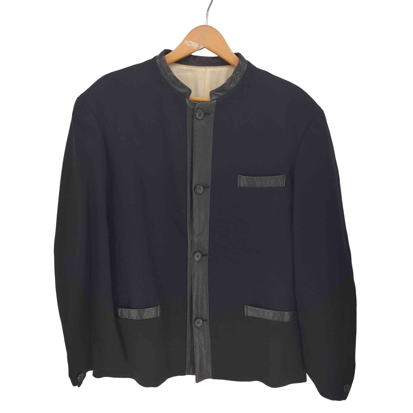ワイズフォーメン Ys for men 97AW 100番台 ウールギャバ レザー