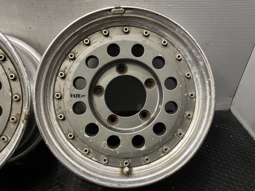 ENKEI  HR385アルミホイール4本 2本タイヤ付き 激レア ENKEI HR385 エンケイ ハリケーンレーシング 社外ホイール 15