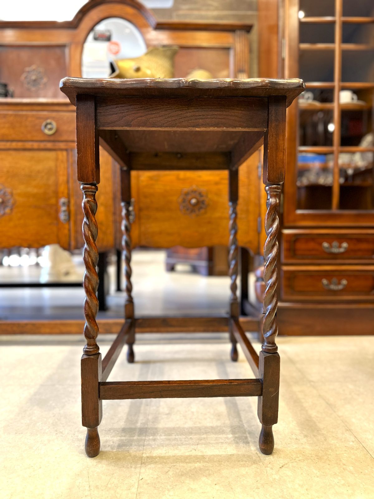 5D20 イギリスアンティーク バーリーシュガーツイストレッグ